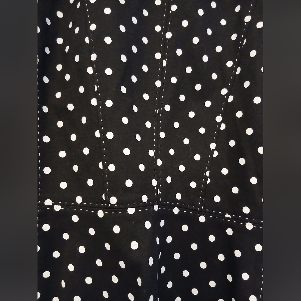 Marc Cain Black and White Polka Dot Knit Blazer.Size 4 - Picture 8 of 12